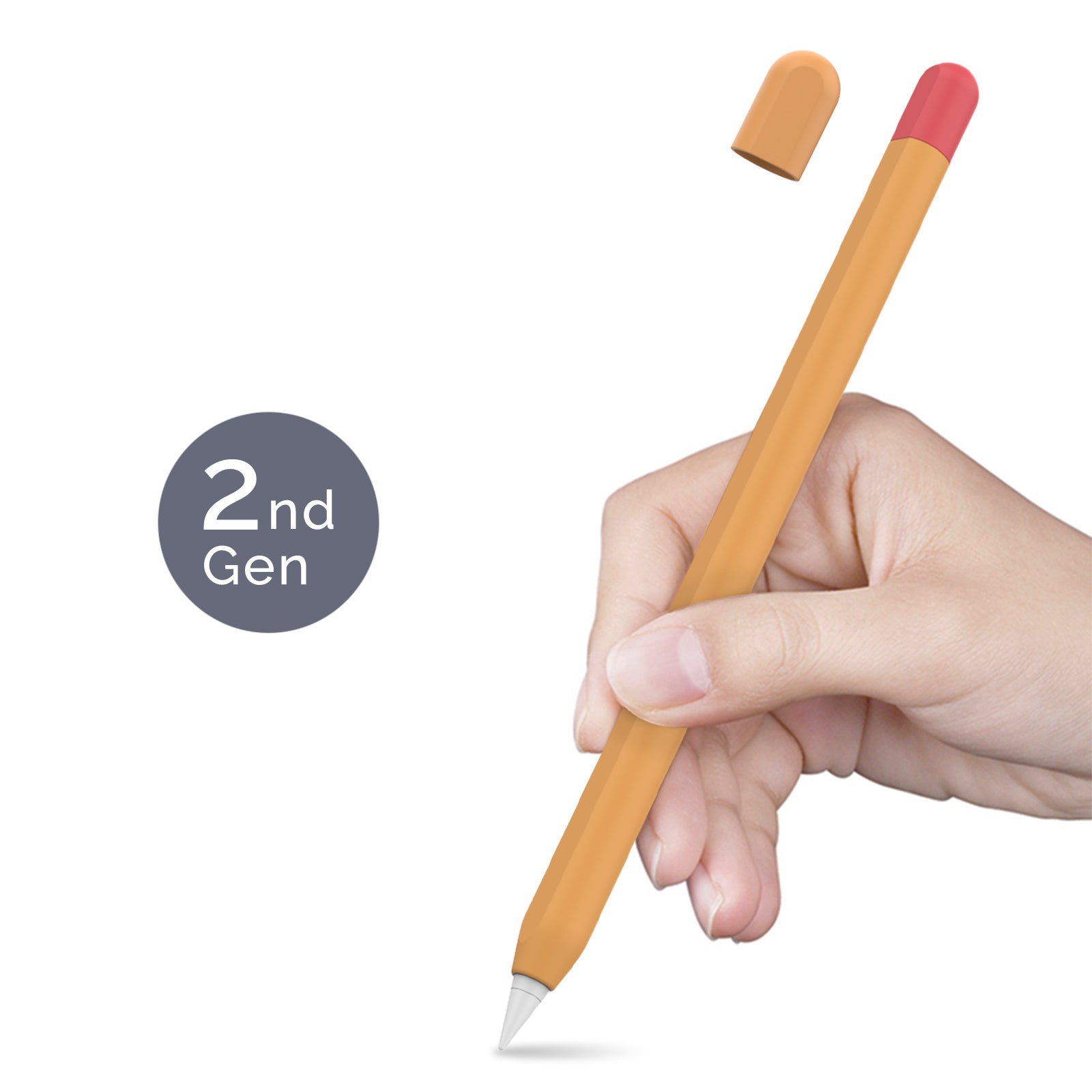 AHASTYLE PT65-2 for Apple Pencil (2nd Generation) Touch Pen Protective Sleeve Contrast Color Stylus Pen Silicone Case