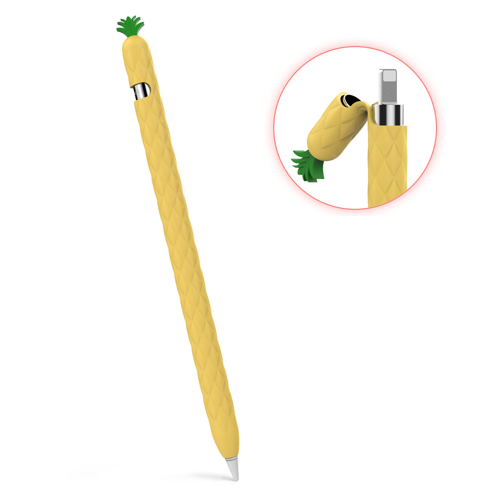 AHASTYLE PT106-1 for Apple Pencil (1st Generation) Stylus Pen Protective Sleeve Pineapple Style Pen Silicone Case