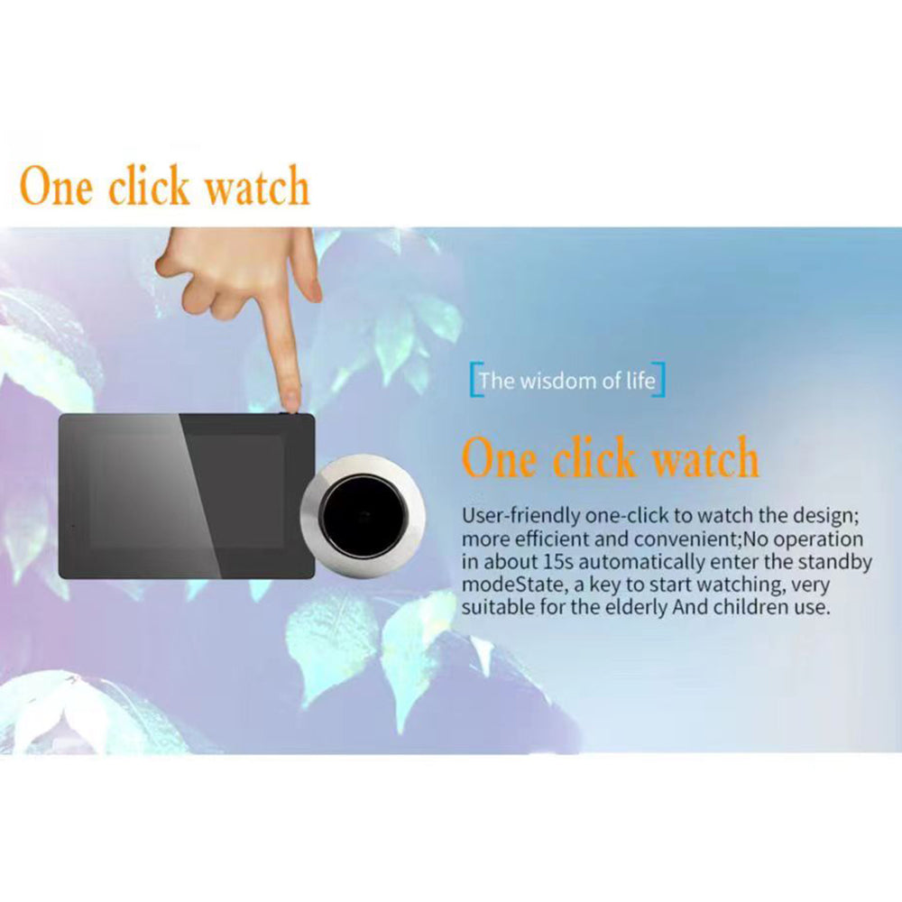 X1 4.3 inch Hidden Electronic Peephole Wide Angle Home Security Smart Door Peephole Viewer