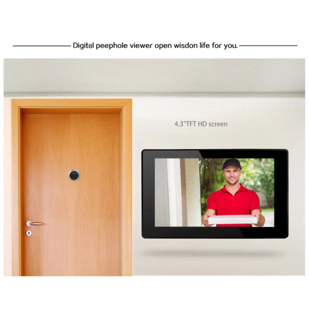 X1 4.3 inch Hidden Electronic Peephole Wide Angle Home Security Smart Door Peephole Viewer