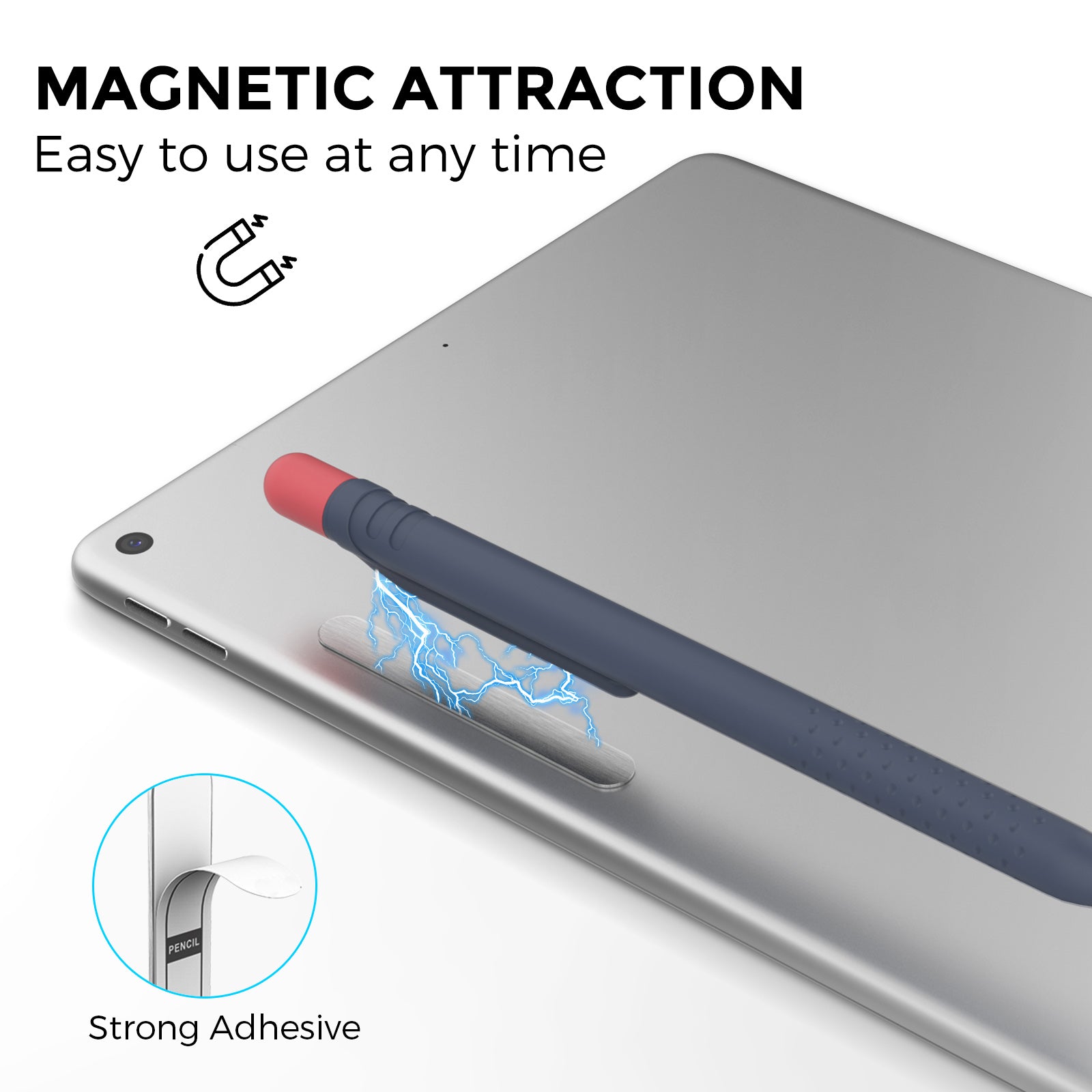 AHASTYLE PT152 Silicone Sleeve for Apple Pencil (1st Generation) Stylus Pen Case Dual Color Shockproof Cover