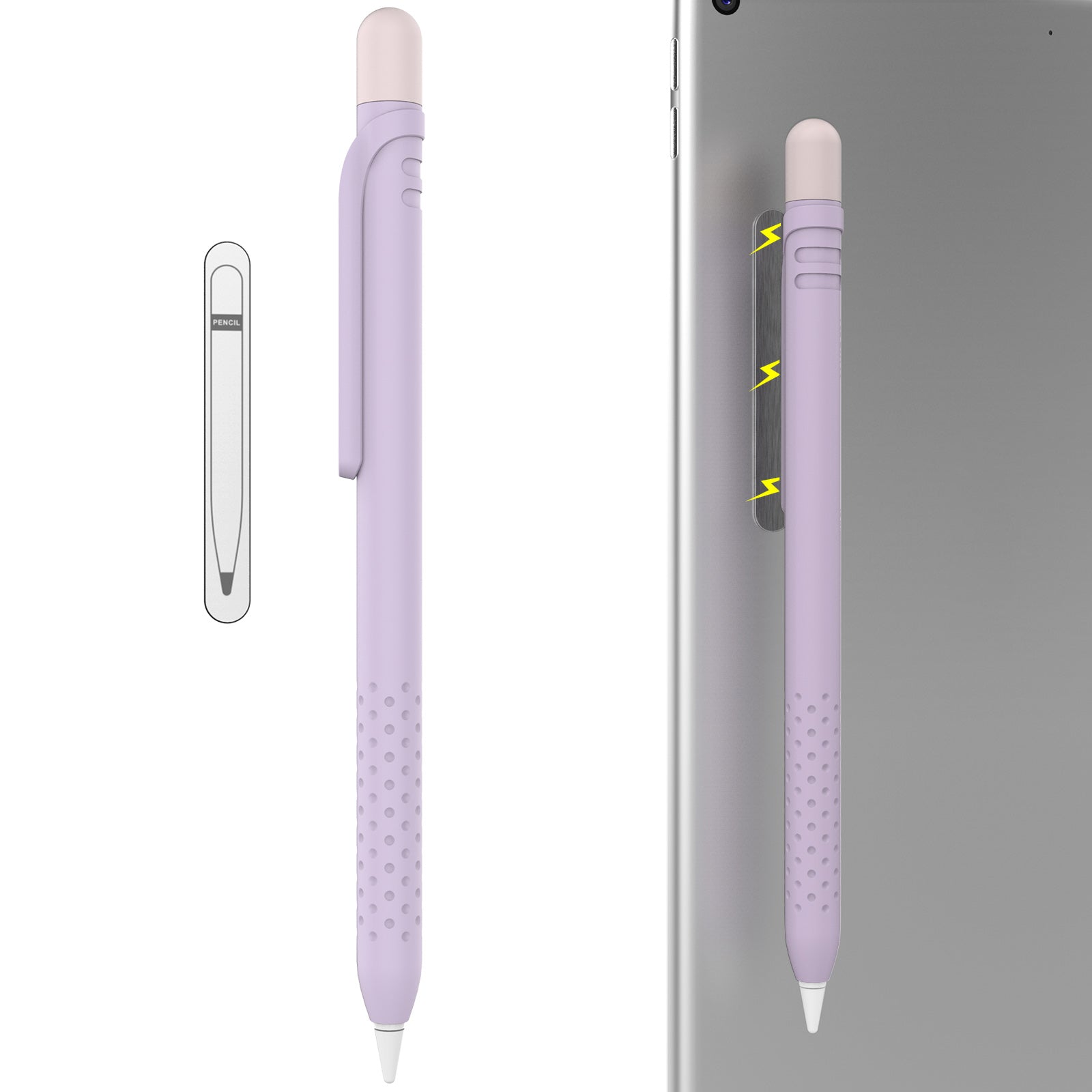 AHASTYLE PT152 Silicone Sleeve for Apple Pencil (1st Generation) Stylus Pen Case Dual Color Shockproof Cover