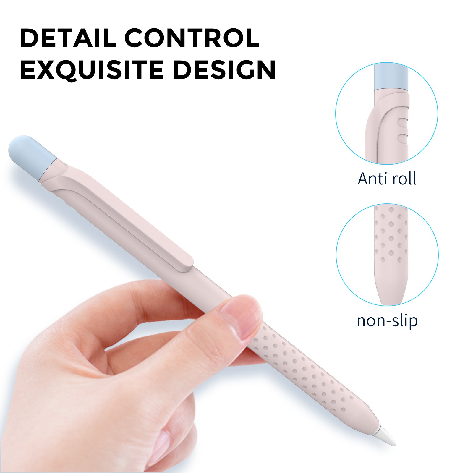 AHASTYLE PT152 Silicone Sleeve for Apple Pencil (1st Generation) Stylus Pen Case Dual Color Shockproof Cover