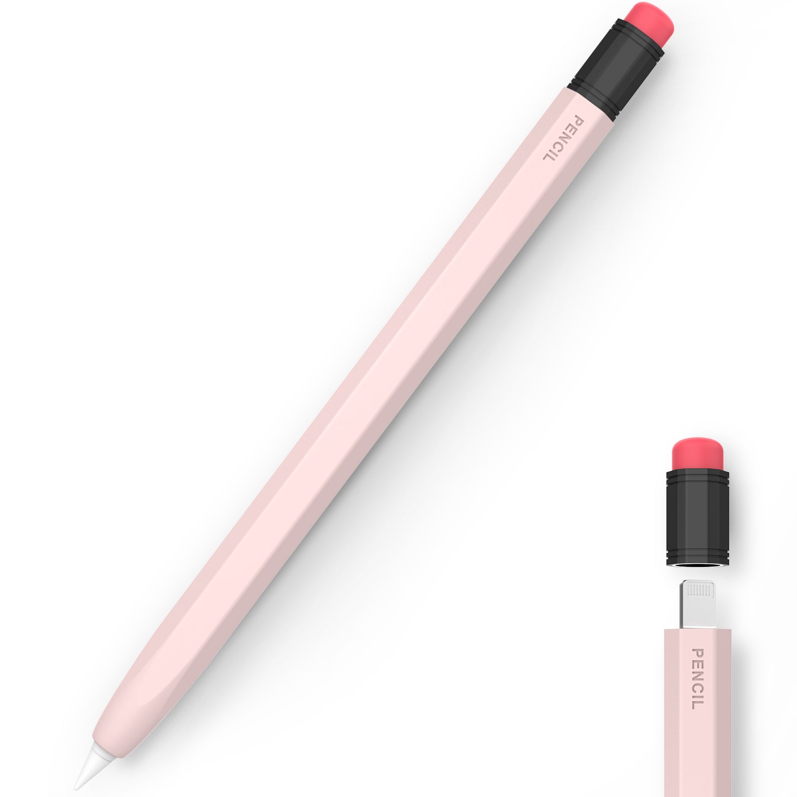 AHASTYLE PT180-1 For Apple Pencil 1st Generation Retro Silicone Capacitive Stylus Pen Protective Cover