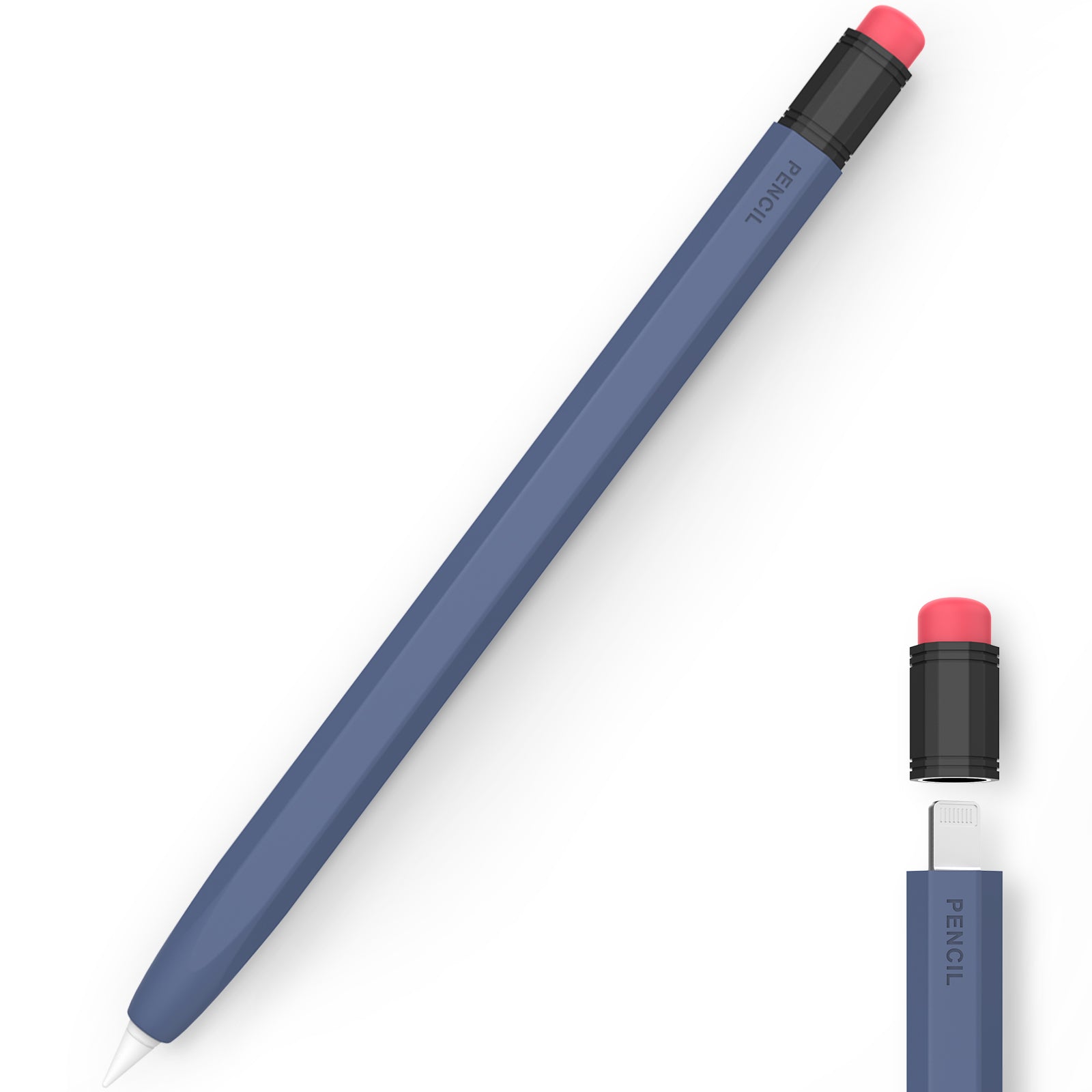 AHASTYLE PT180-1 For Apple Pencil 1st Generation Retro Silicone Capacitive Stylus Pen Protective Cover