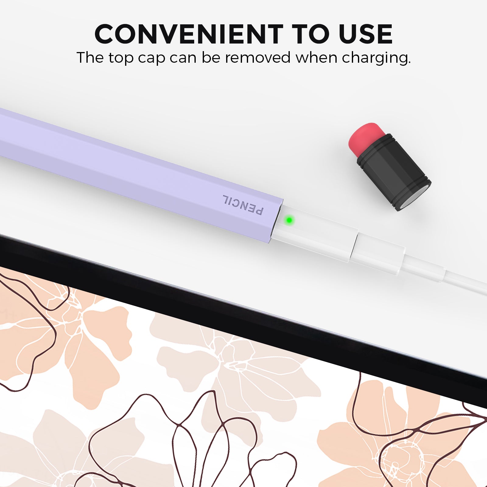 AHASTYLE PT180-1 For Apple Pencil 1st Generation Retro Silicone Capacitive Stylus Pen Protective Cover