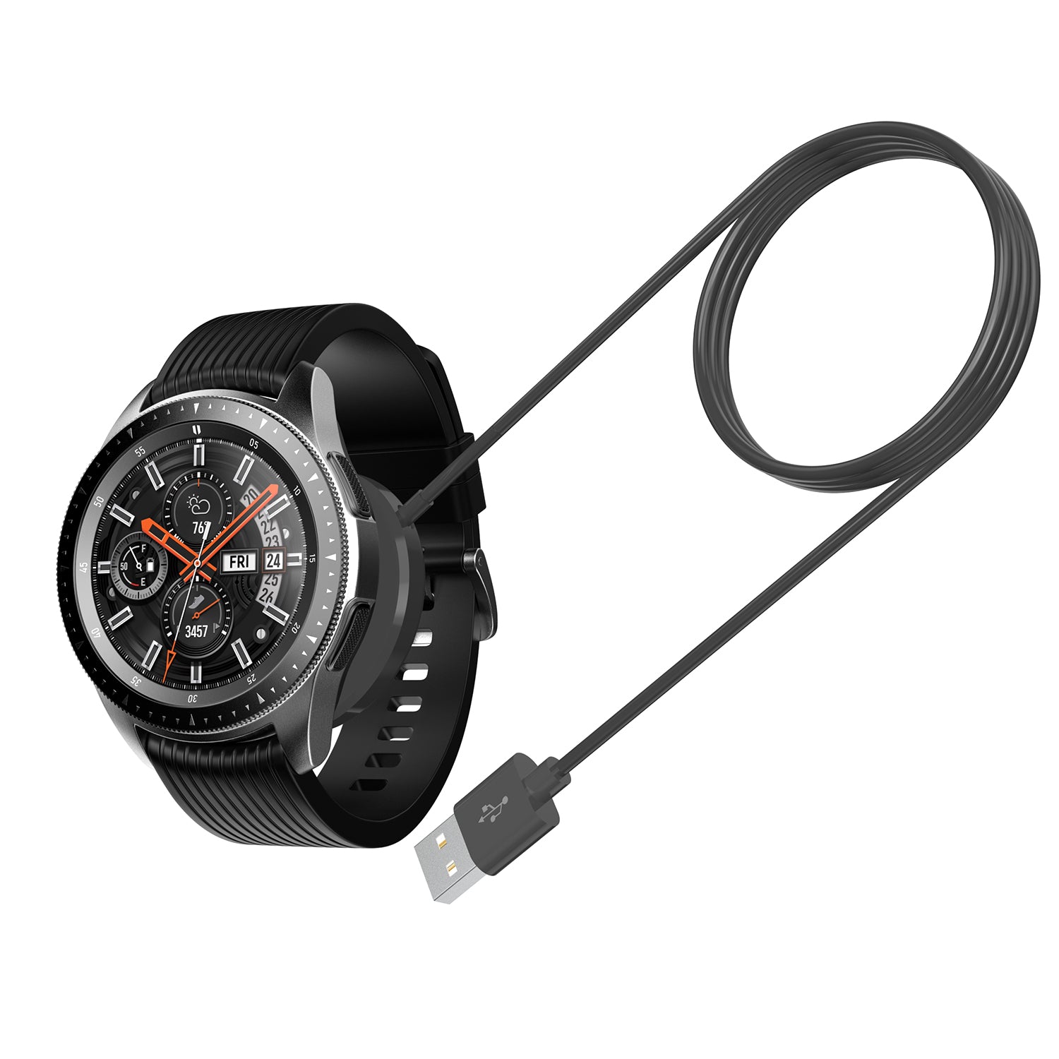 For Samsung Galaxy Watch 5 40mm/44mm/Watch4 40mm/44mm Universal Smart Watch Wireless Charger with 1m USB Cable