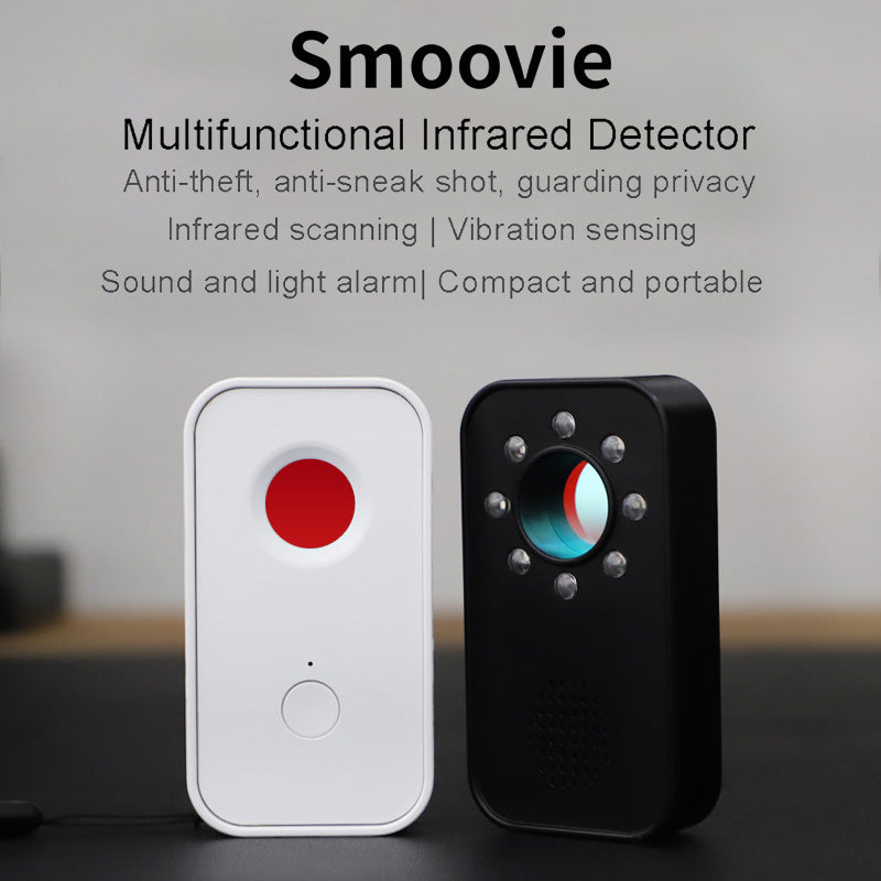 SMOOVIE Multifunctional Infrared Detector Hidden Camera Finder with Sound and Light Alarm for Hotel Home Renting