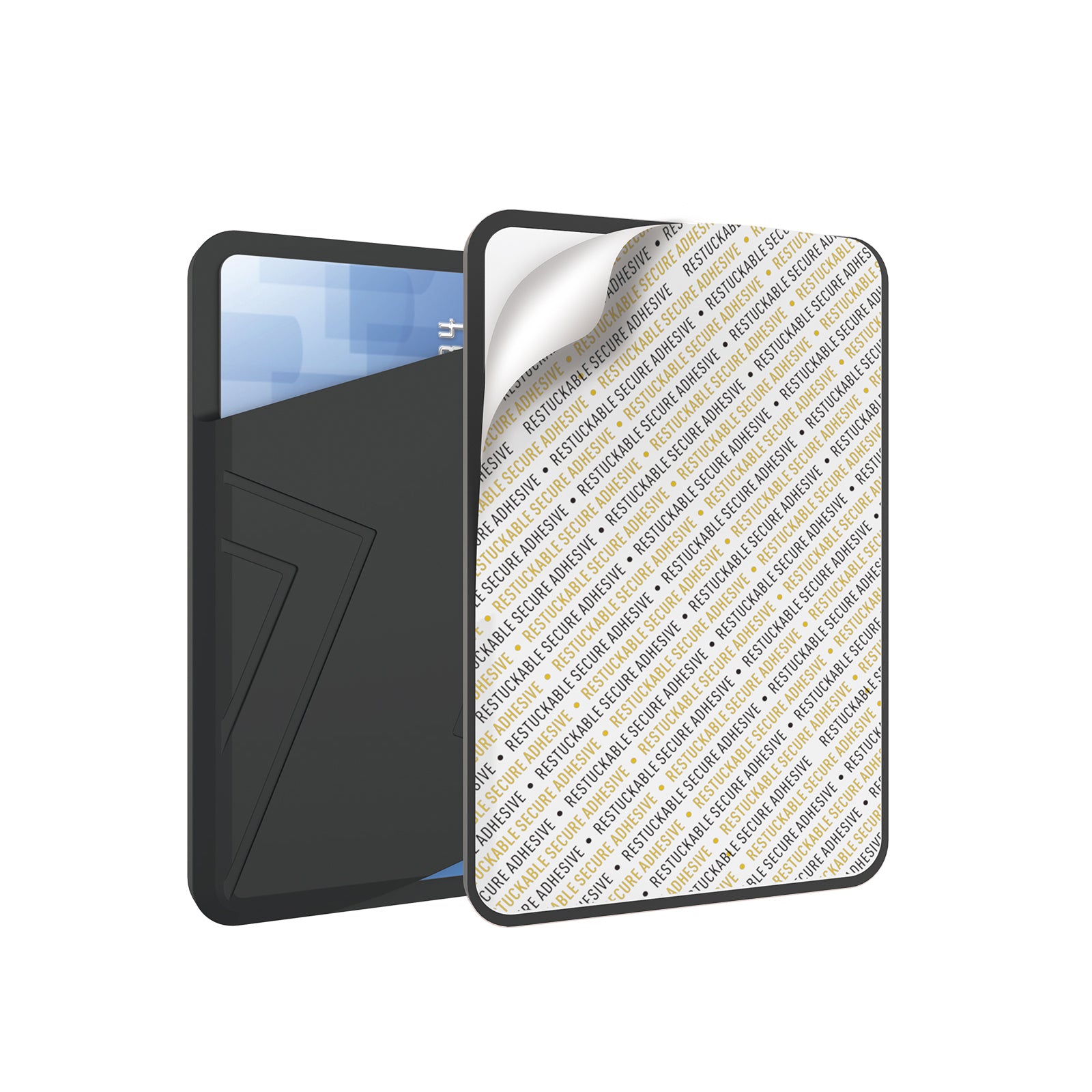 AHASTYLE PT133-C-S Adhesive Credit ID Card Holder Mobile Phone Back Card Pocket