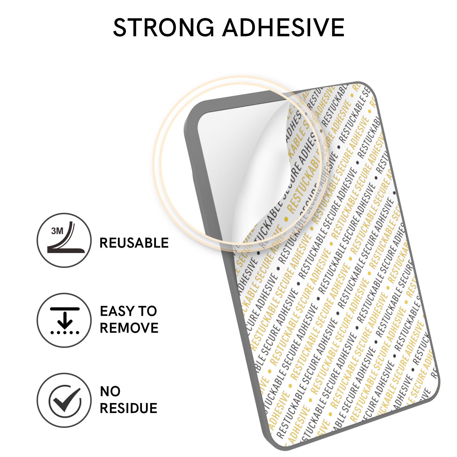 AHASTYLE PT133-A-S Phone Back Card Holder Adhesive Stick-On Card Slot Pocket