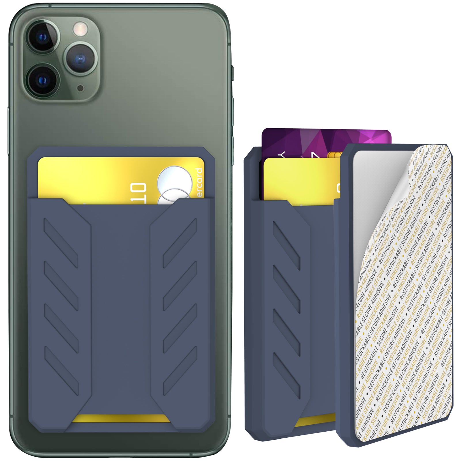 AHASTYLE PT133-A-S Phone Back Card Holder Adhesive Stick-On Card Slot Pocket