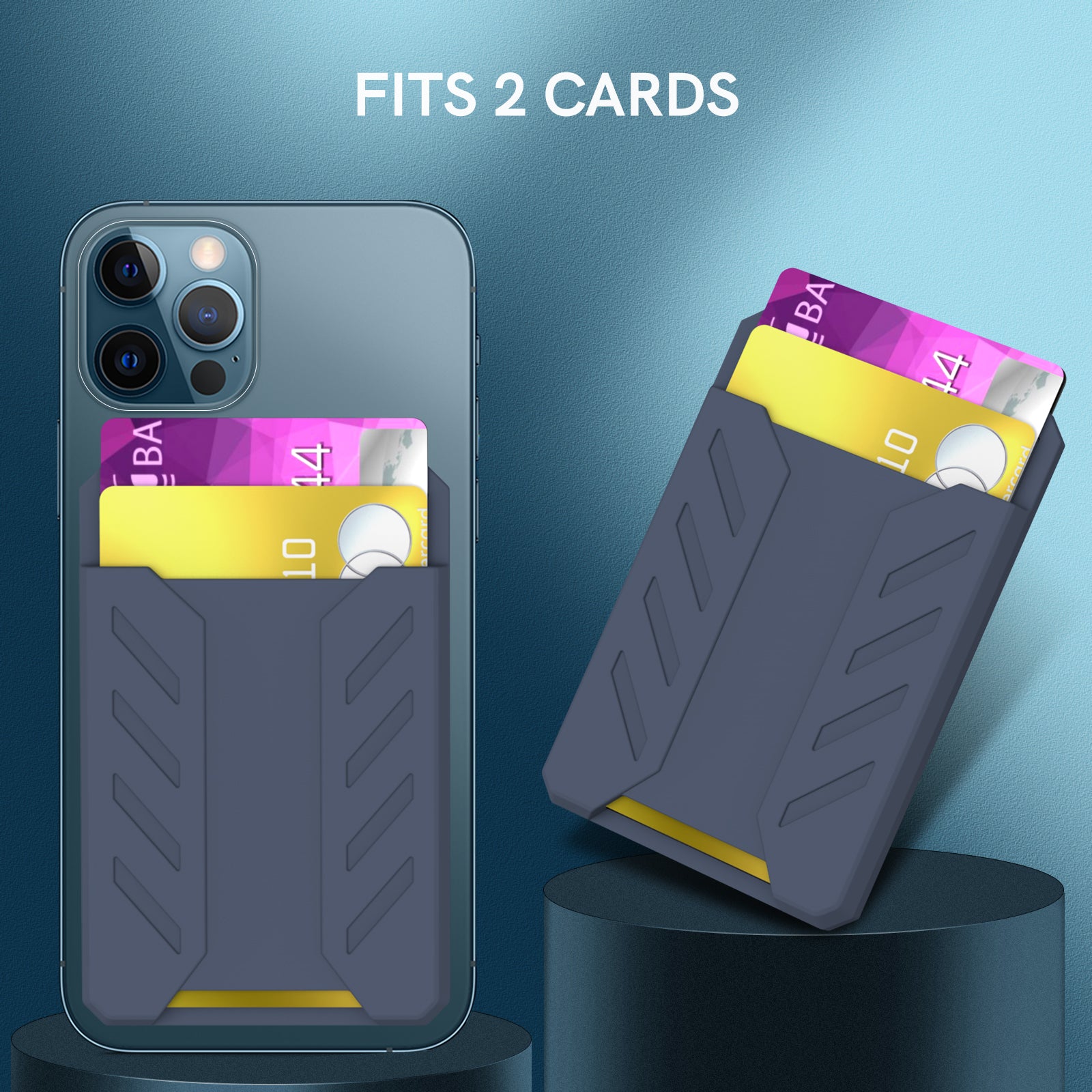 AHASTYLE PT133-A-S Phone Back Card Holder Adhesive Stick-On Card Slot Pocket