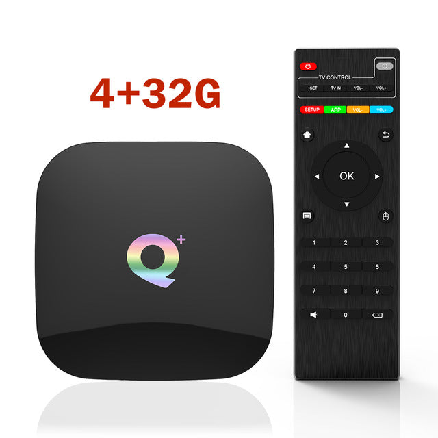 Q Plus Quad Core Allwinner H6 Android 9.0 TV Box WiFi Media Player 4 32GB