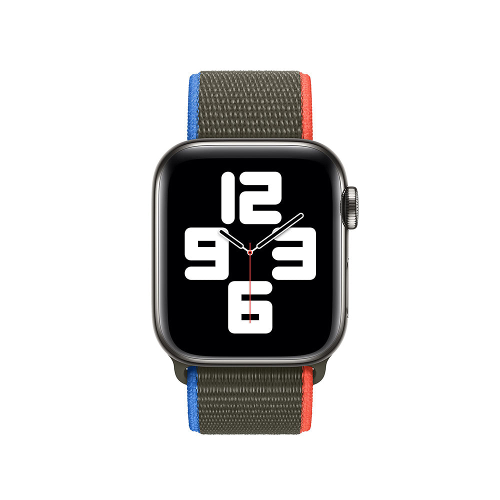 Nylon Closure Watch Band Replacement Strap for Apple Watch Series 9 8 7 41mm SE (2023) SE(2022) SE 6 5 4 40mm 3 2 1 38mm