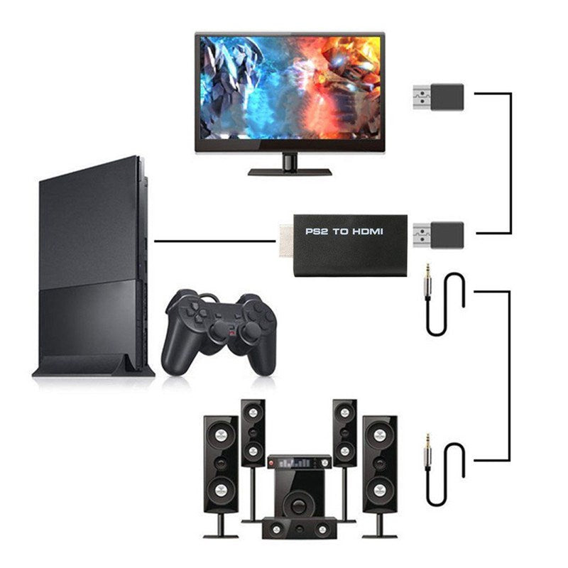 PS2 to HDMI Game to HDMI with Audio Video Converter