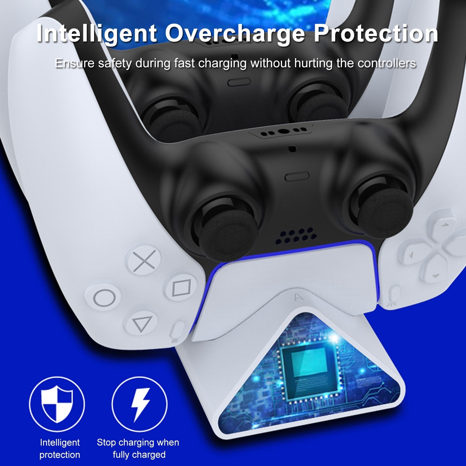 IPEGA PG-P5012 Controller Charging Dock Dual PS5 Controller Charger Station Stand with LED-Indicator