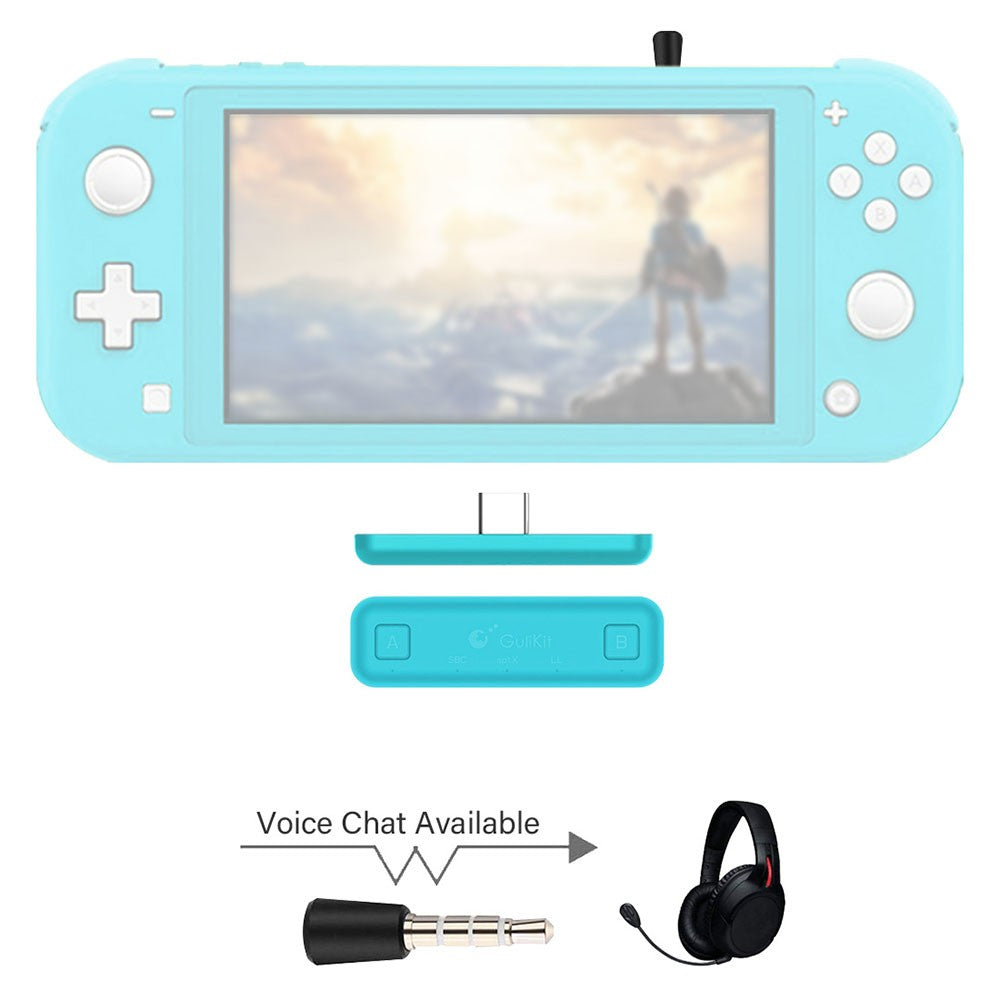GULIKIT NS07 PRO USB-C Bluetooth Audio Adapter Receiver Kit Compatible with Switch Console Game, Voice Chat Support