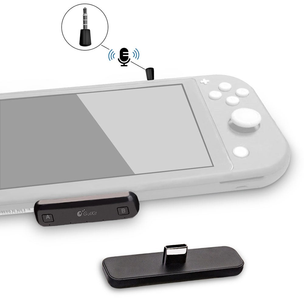 GULIKIT NS07 PRO USB-C Bluetooth Audio Adapter Receiver Kit Compatible with Switch Console Game, Voice Chat Support